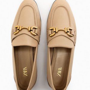 NWT Zara Leather Loafers